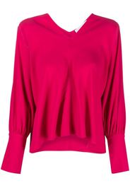 Erika Cavallini V-neck long-sleeved blouse - Rosa