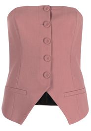 Erika Cavallini slim-cut bandeau-style waistcoat - Rosa