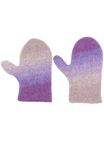 ERL gradient-effect knitted gloves - Viola