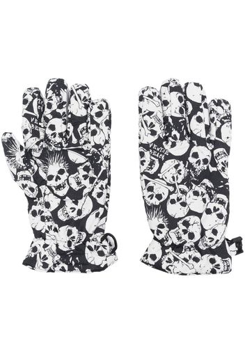 ERL skull-print gloves - Nero