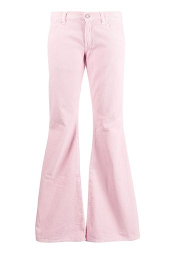 ERL low-waisted corduroy flared trousers - Rosa