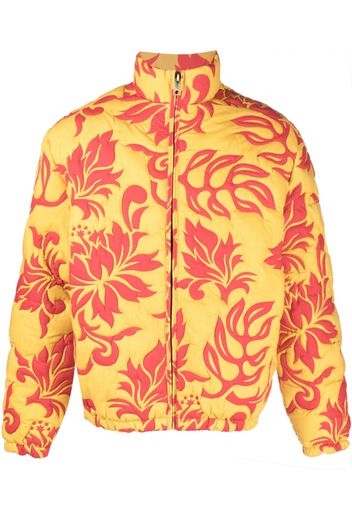 ERL quilted floral-print jacket - Arancione