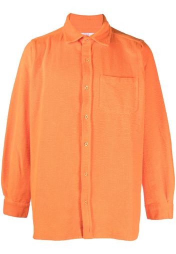 ERL corduroy embroidered-logo shirt - Arancione