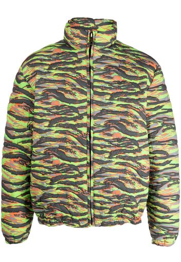 ERL camouflage jacquard padded jacket - Verde