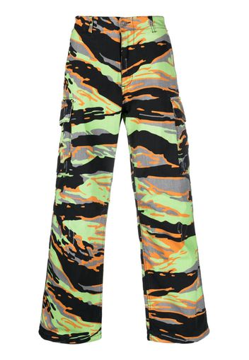 ERL graphic-print cargo trousers - Verde