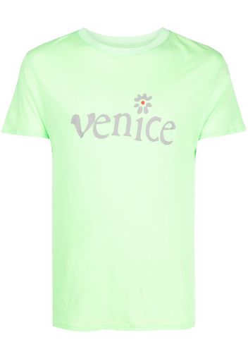 ERL slogan-print cotton T-shirt - Verde