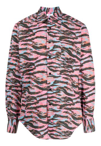 ERL zebra-print cotton shirt - Rosa