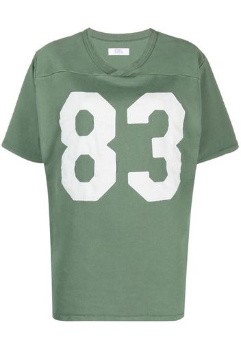 ERL number-print cotton T-shirt - Verde