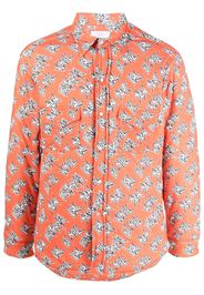 ERL logo-print cotton shirt - Arancione