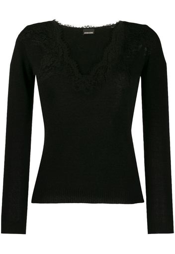 lace detail jumper