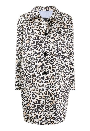 leopard print buttoned coat