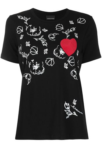 heart patch slim-fit T-shirt