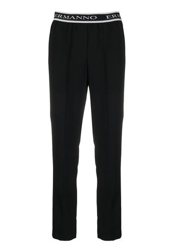 Ermanno Ermanno logo-waistband trousers - Nero