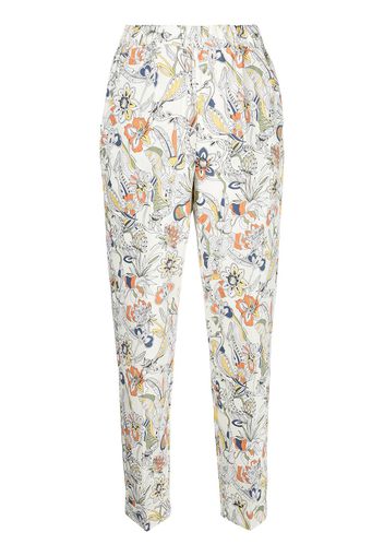 Ermanno Ermanno Pantaloni a fiori - Bianco