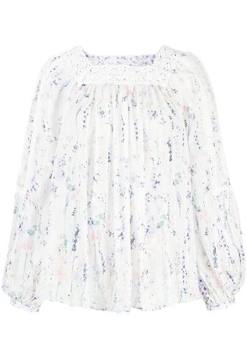 Ermanno Ermanno Blusa a fiori - Bianco