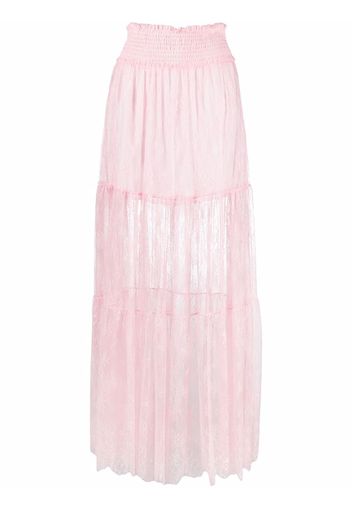 Ermanno Ermanno lace-patterned maxi skirt - Rosa