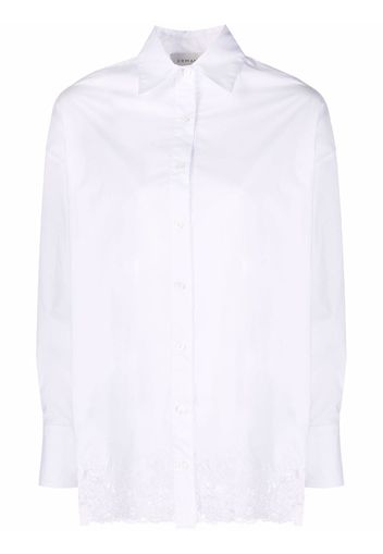 Ermanno Ermanno lace-trim cotton shirt - Bianco