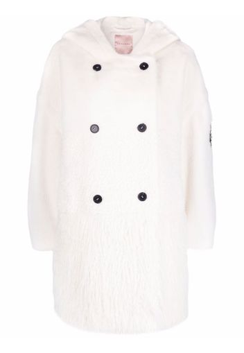 Ermanno Ermanno hooded double breasted coat - Bianco