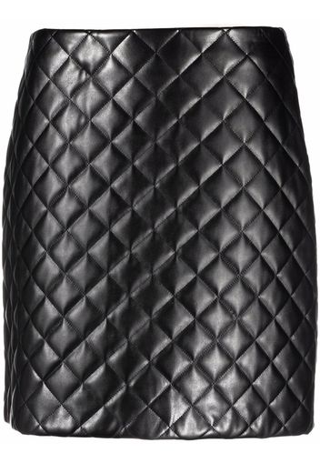 Ermanno Ermanno quilted leather-look skirt - Nero