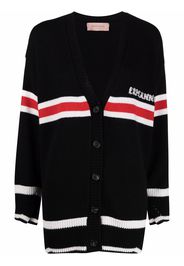 Ermanno Ermanno striped knitted cardigan - Nero