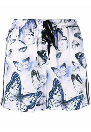 Ermanno Ermanno butterfly-print shorts - Toni neutri