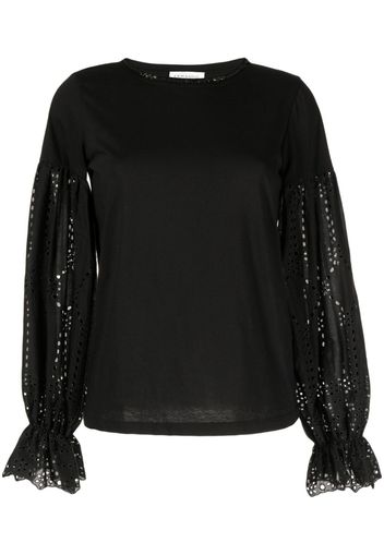 ERMANNO FIRENZE Blusa con dettagli in pizzo - Nero