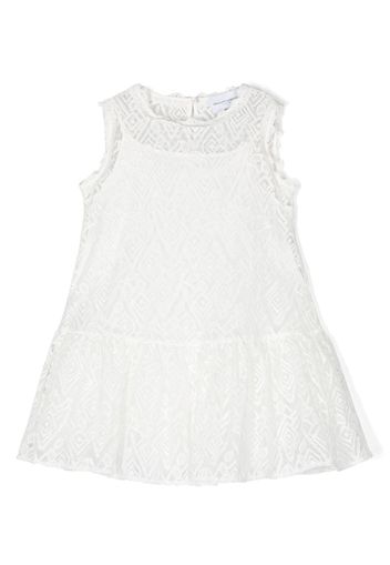 Ermanno Scervino Junior graphic-print sleeveless dress - Bianco