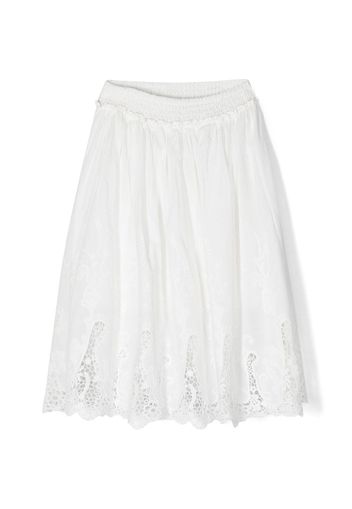 Ermanno Scervino Junior flared cotton skirt - Bianco