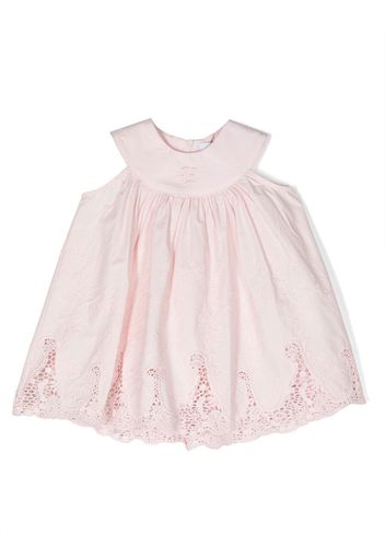 Ermanno Scervino Junior lace hem sleeveless dress - Rosa