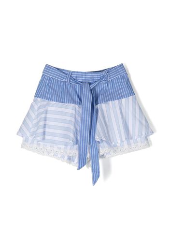 Ermanno Scervino Junior layered striped skirt - Blu