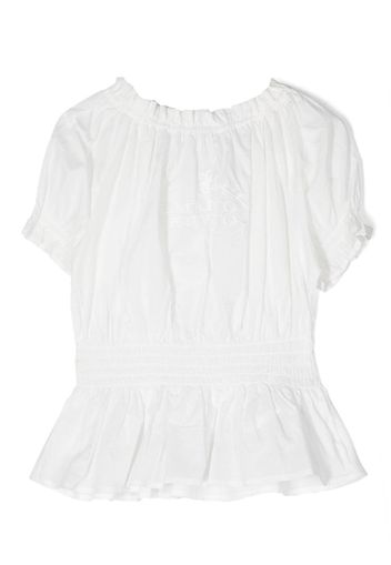 Ermanno Scervino Junior ruffled peasant blouse - Bianco