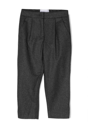 Ermanno Scervino Junior logo-plaque tapered trousers - Grigio