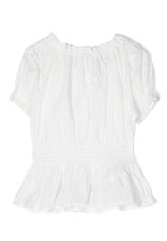 Ermanno Scervino Junior ruffled peasant blouse - Bianco