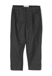 Ermanno Scervino Junior logo-plaque tapered trousers - Grigio