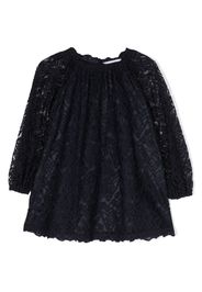 Ermanno Scervino Junior embroidered pleated dress - Blu