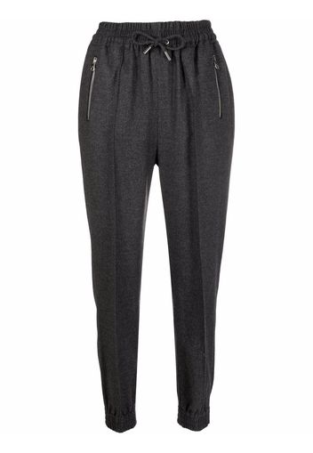 Ermanno Scervino drawstring virgin wool-blend trousers - Grigio