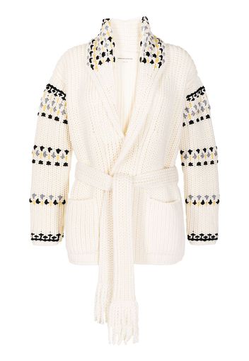 Ermanno Scervino Cardigan con ricamo - Bianco