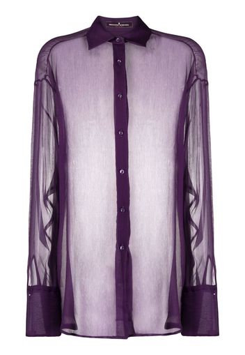 Ermanno Scervino Blusa semi trasparente - Viola