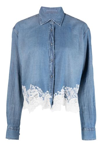 Ermanno Scervino broderie-anglaise shirt - Blu