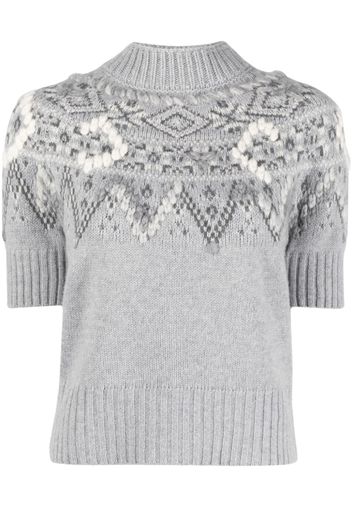 Ermanno Scervino Maglione con motivo jacquard - Grigio