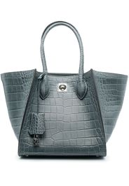 Ermanno Scervino logo-stamp crocodile-effect tote bag - Grigio