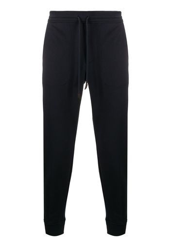 drawstring waist track trousers