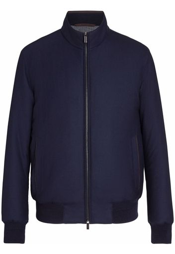 Ermenegildo Zegna high-neck bomber jacket - Blu