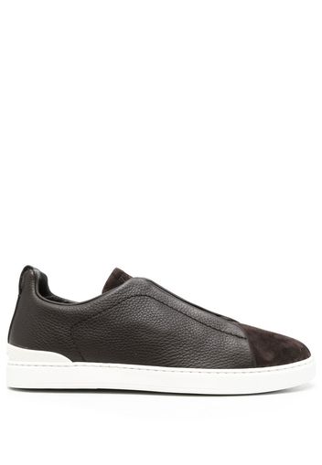 Ermenegildo Zegna elasticated slip-on trainers - Marrone