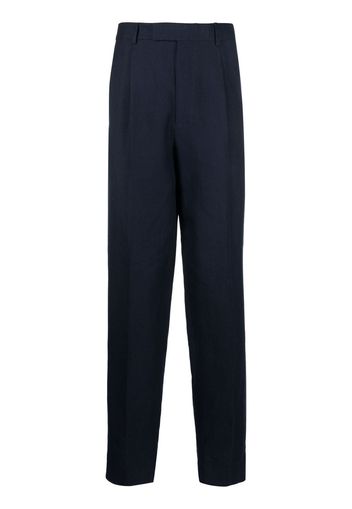 Ermenegildo Zegna straight-leg linen trousers - Blu