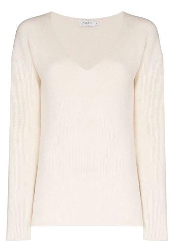 knitted V-neck jumper