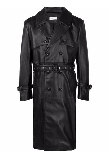 Ernest W. Baker leather trench coat - Nero