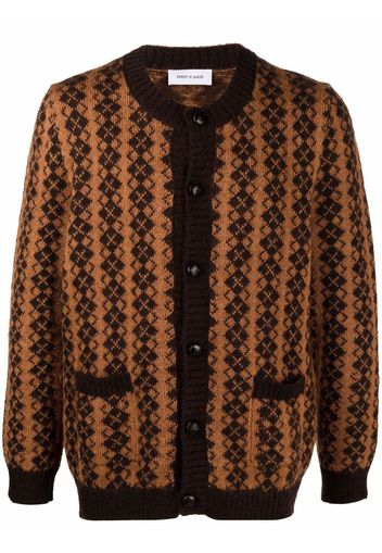 Ernest W. Baker argyle print cardigan - Marrone