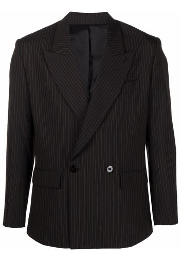 Ernest W. Baker pinstripe double-breasted blazer - Nero