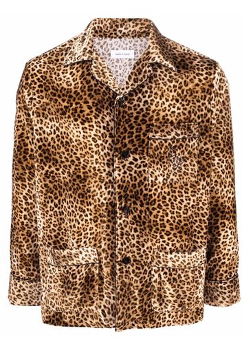 Ernest W. Baker animal print shirt - Marrone